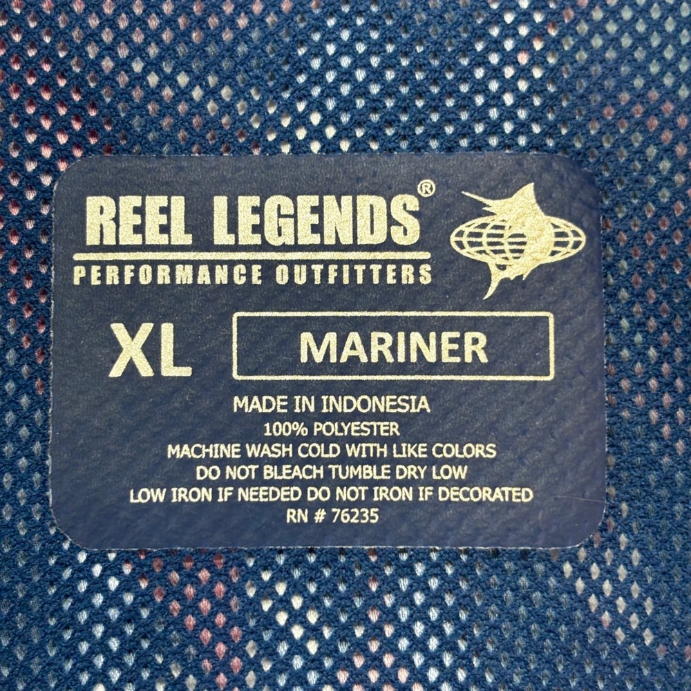 Reel Legends Mariner Shirt Dress Womens XL Navy Blue Tropical Floral Vented Back - Picture 4 of 8